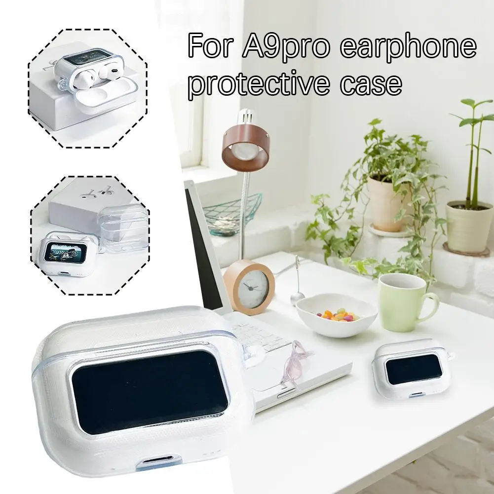 

For A9pro Headphone Case Clear Silicone Bluetooth Ear Case
