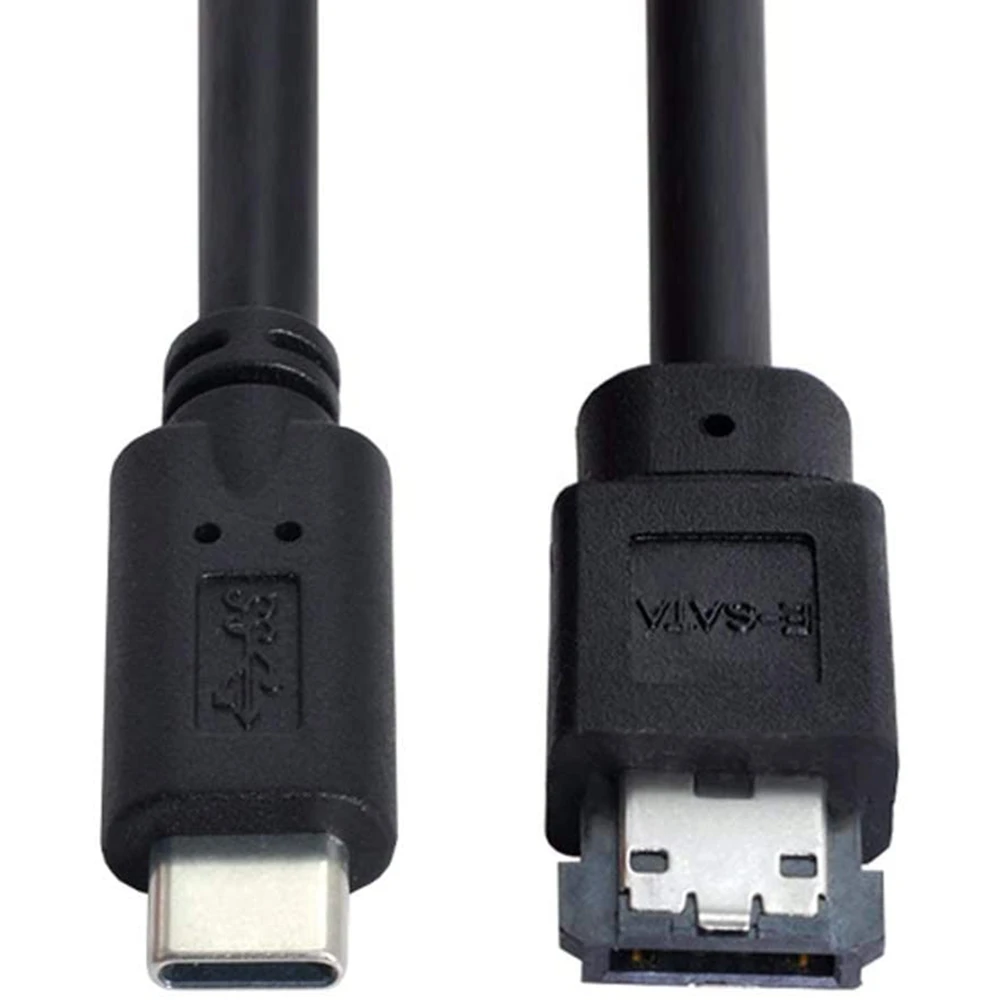 Câble ESATA vers USB C, câble USB Type C, hôte mâle vers ESATA ESATAp, câble HDD pour ordinateur portable