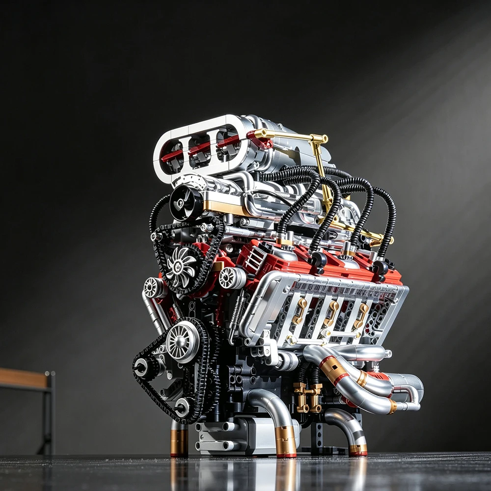 2347PCS 고시뮬레이션 기술 고출력 V8 엔진 모델 - Model Kit V8 Engine 리뷰 및 가격
