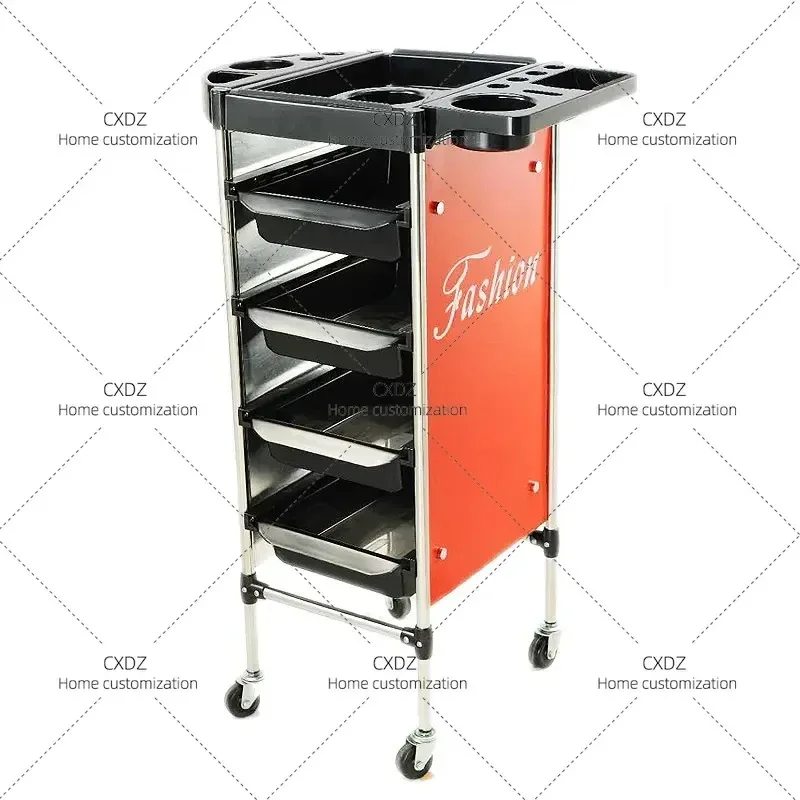 Beauty Salon Tool Cart for Perm and Dyeing Hand Push Storage Trolley Clinic Utility Cart Factory Direct Sales