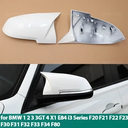 White Mirror Cover Car Side Rearview Mirror Cap Cover Shell For BMW 1 2 3 3GT 4 M2 i3 Series F20 F21 F22 F23 F30 F31 F32 F33 F34