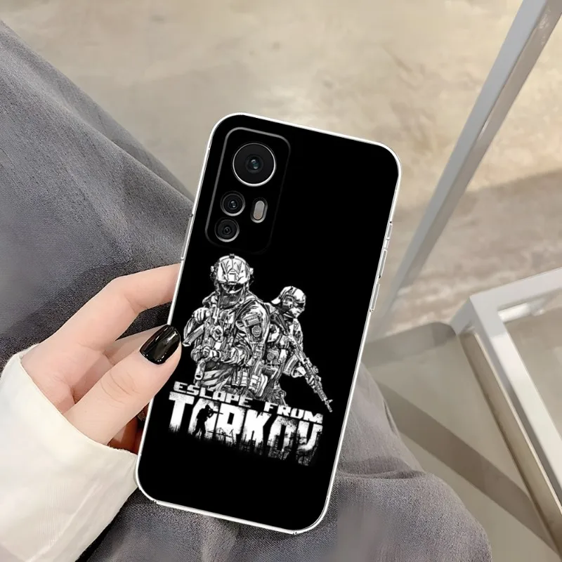 Game Escape From Tarkov Phone Case Clear For Xiaomi 13 12 10 11 11T Poco F3 M4 Redmi K40 K30 10X 9T Note10 11 10S 9 8 Pro Lite