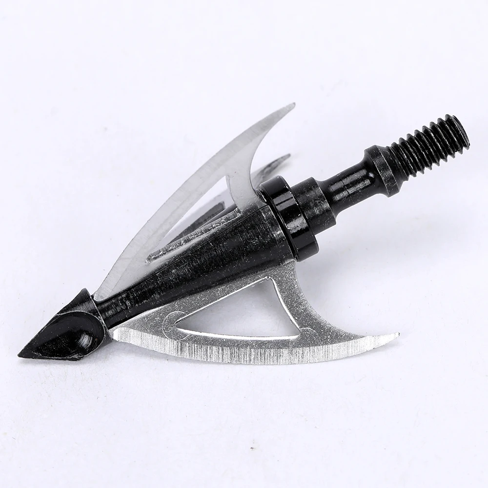 Hunting Arrow Head 100grain Crossbow Arrow tips  3 Blades Stainless Steel for Crossbow Compound Bow Arrow Broadhead Accessory