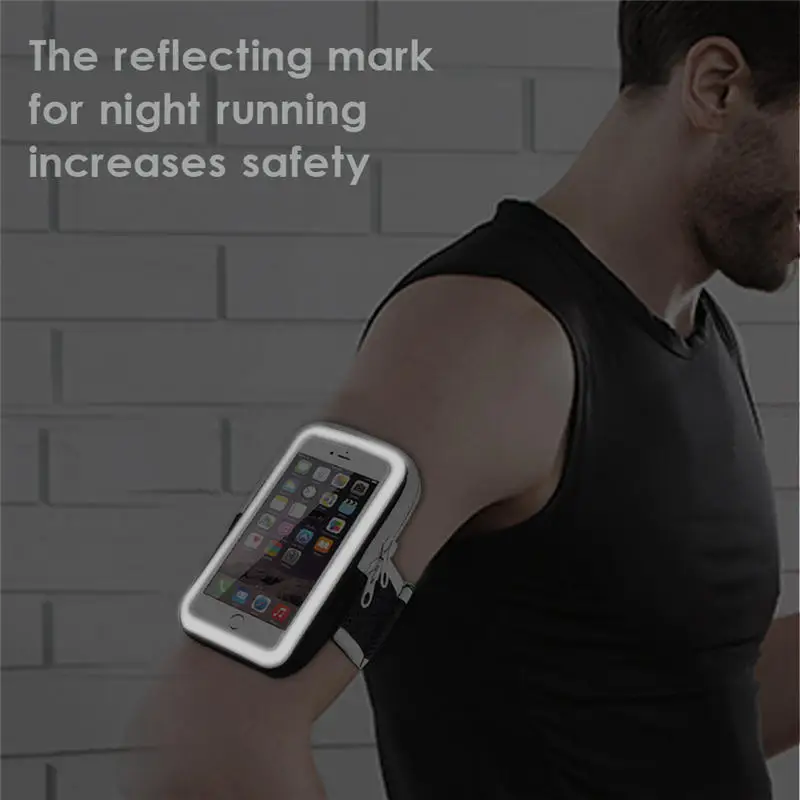 Running Sports Phone Holder Armbands Zipper Bag For iPhone 13 12 11 XS Samsung Xiaomi Fitness Gym Cell Phone Case Arm Bag Pouch