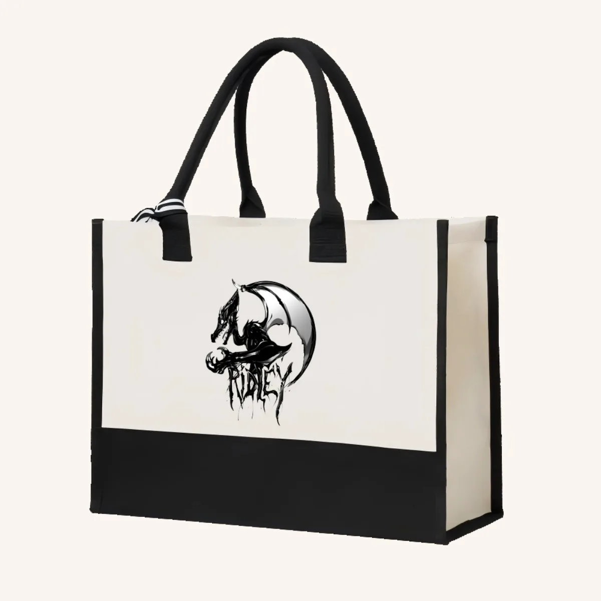 RIY 2026 جديد وصول الموضة العملي واسعة حقيبة حمل قابلة لإعادة الاستخدام نمط طباعة 2 لهجة الثقيلة حقيبة كتف كبيرة للجميع #4