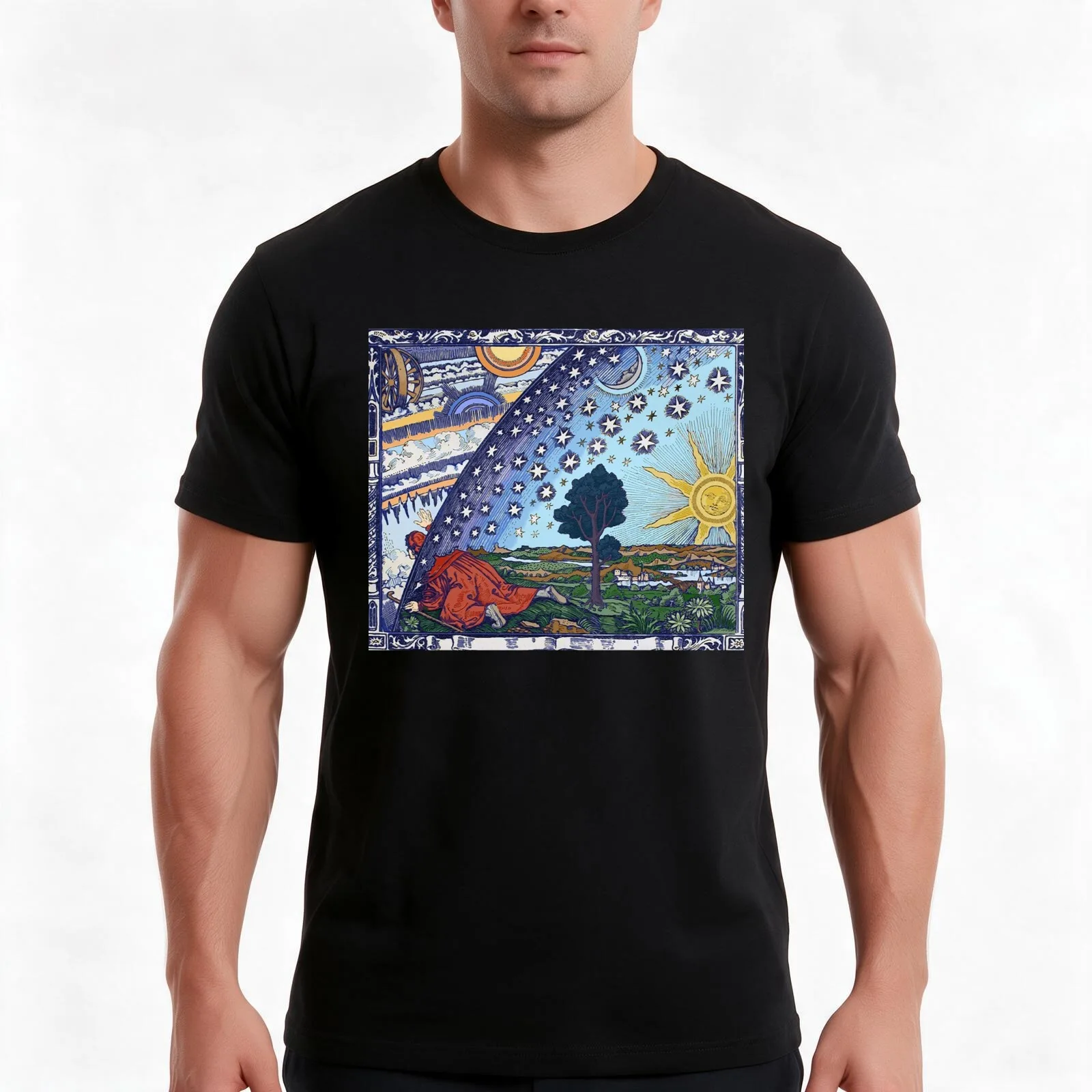 Hermetic Gnostic - Tapestry T Shirt and Mask T-Shirt Summer Casual Cotton Tee Unisex Men Women