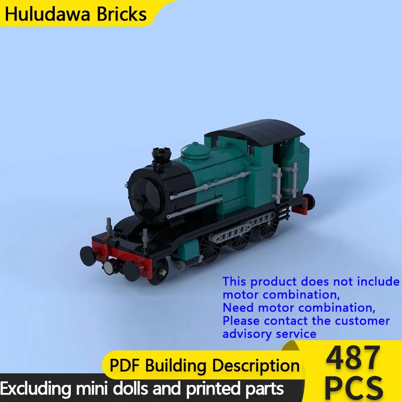 

City Car Model MOC Building Bricks Railway 2-6-0 Steam Locomotive Modular Technology Gifts Holiday Assemble Children Toys Suit