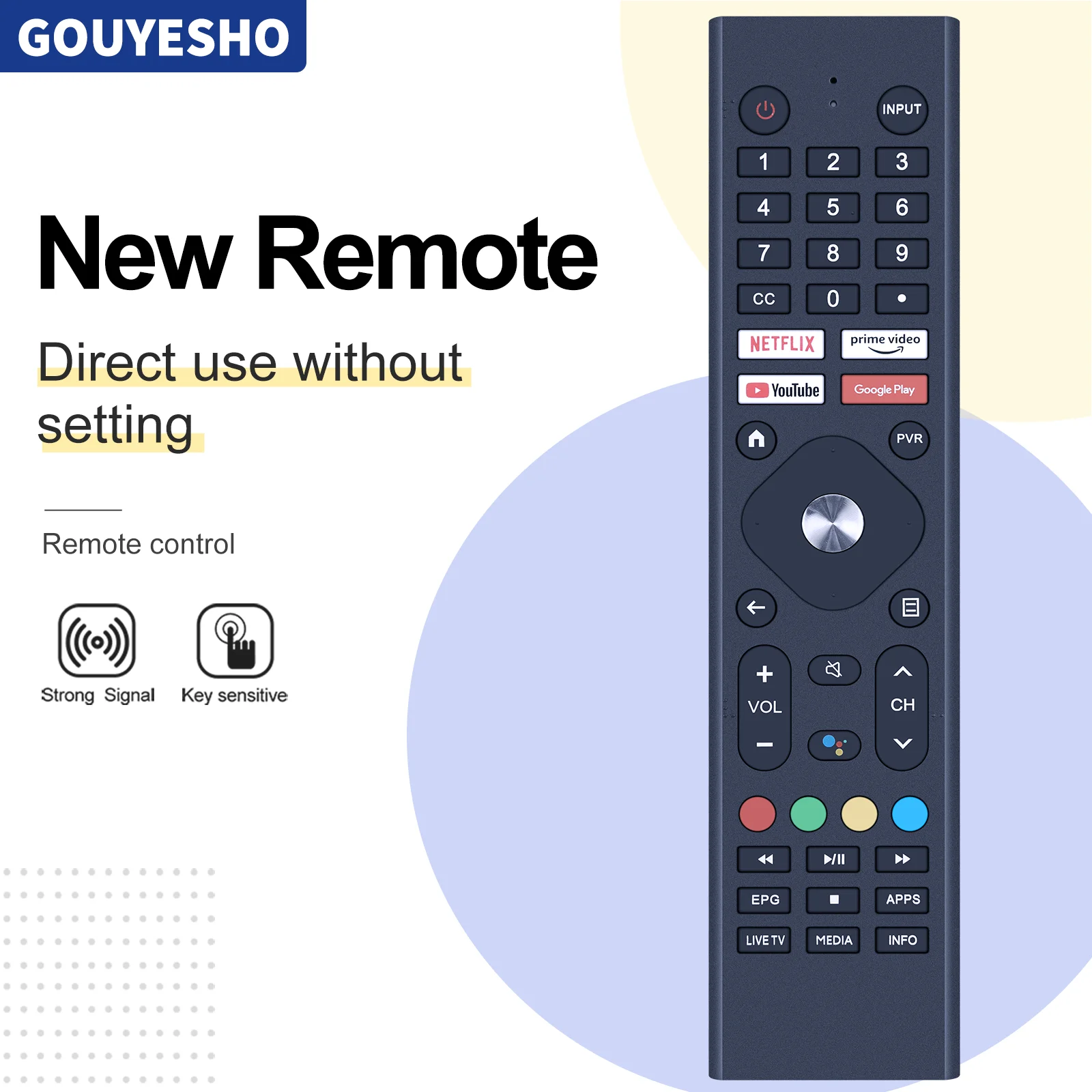 New Remote Control EN4601AN 4K for NOBLEX tv