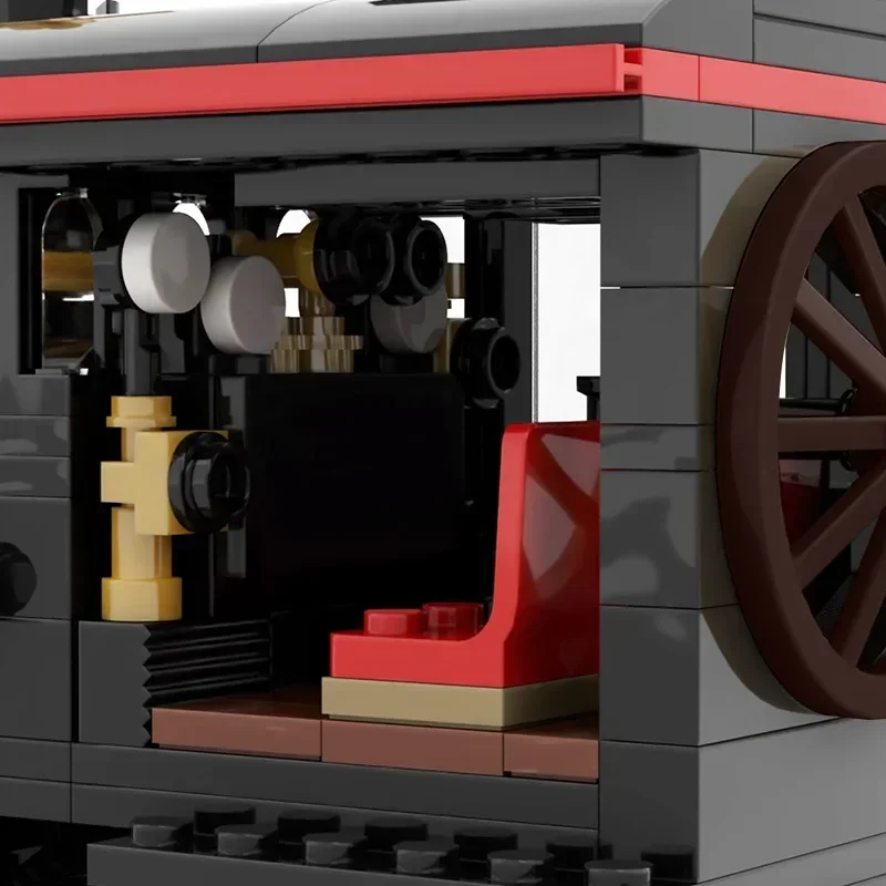 City Retro Train Steam Back to Future Building Block high-tech Rail Bricks Time Train Children Kids Toys Gifts