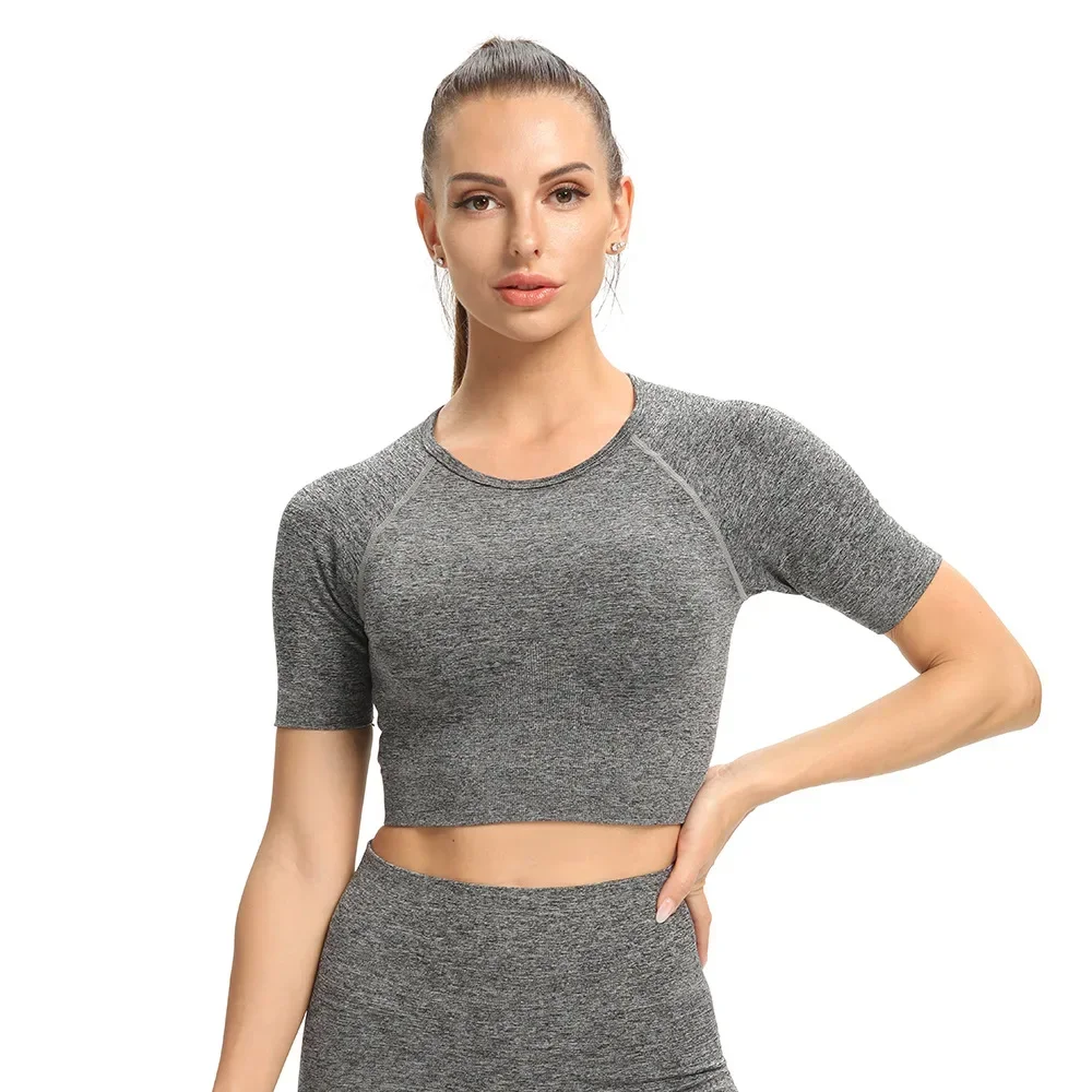 Sports Top Woman Gym Wear Yoga Clothes Women's Fitness T-shirts Clothing Short Sleeve Workout Tops Sports Shirt Woman Gym Outfit