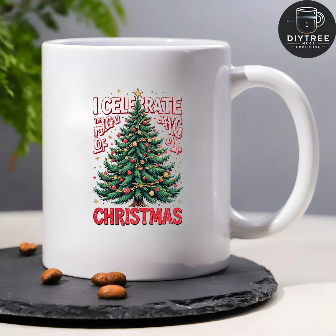 11oz شجرة عيد الميلاد القدح الكرتون شجرة عيد الميلاد زخرفة كوب معزول للأطفال زجاجة ماء هدية الكريسماس الأسرة مكتب فنجان القهوة #4