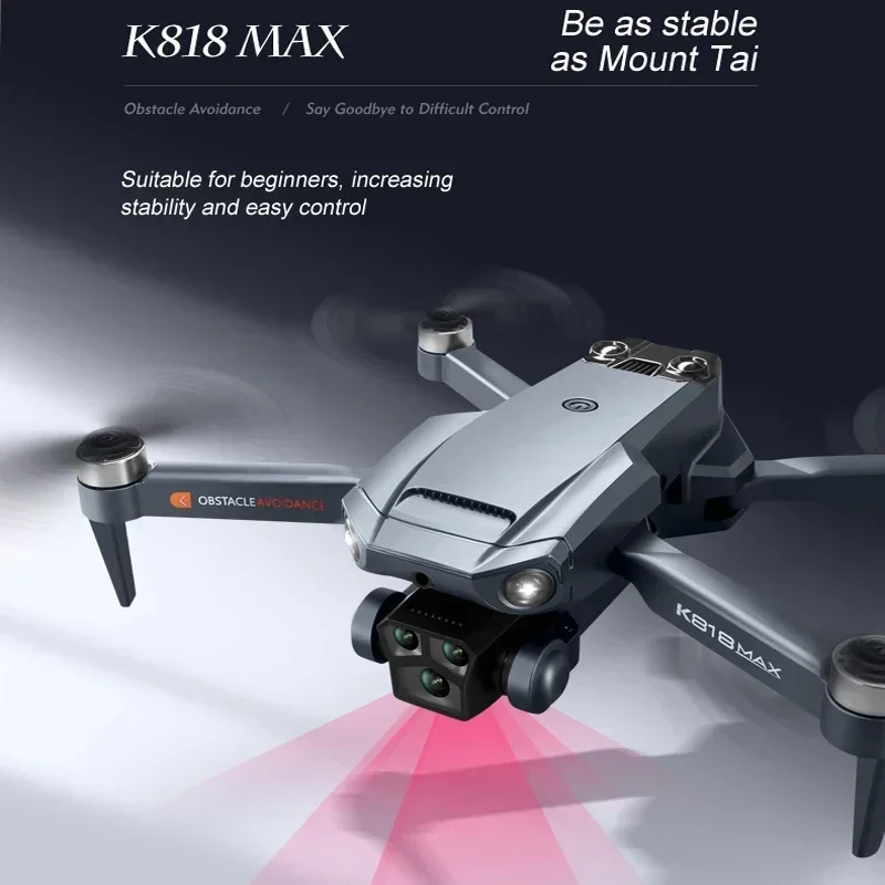 K818 Max Drone 4K fotografi udara, mainan Quadcopter lipat RC UAV pesawat profesional tanpa sikat 360 °, fotografi udara 4K