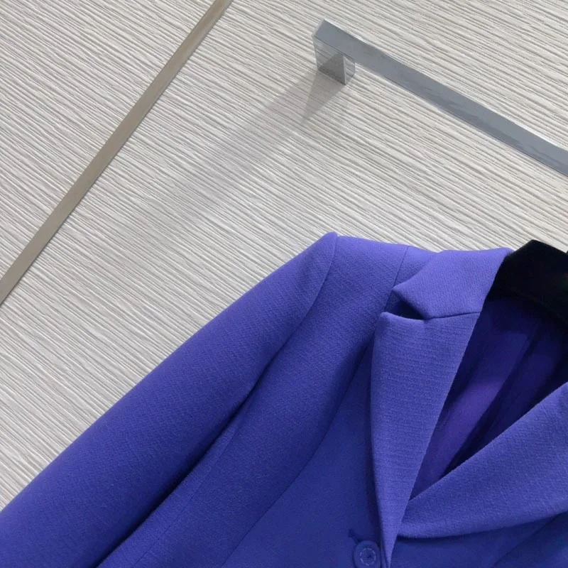 Manteau imbibé violet pour femme, haut de gamme, à la mode, exquis, taille haute, fête, banquet, haute qualité, automne, nouveau, 2024