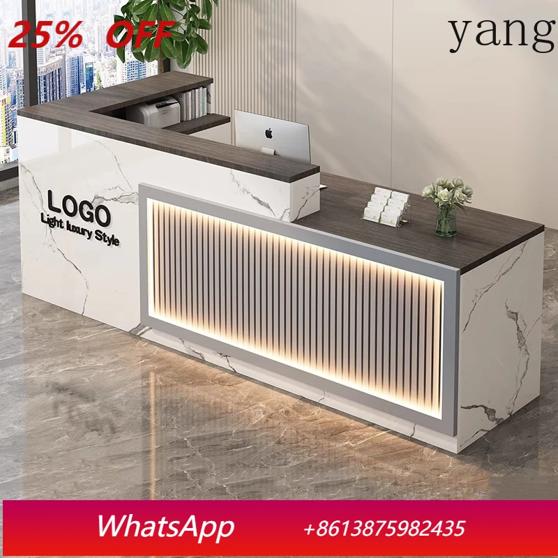 

Simple Salon Luxury Reception Desk Decorations Custom Reception Desk Beauty Commercial Office Furniture