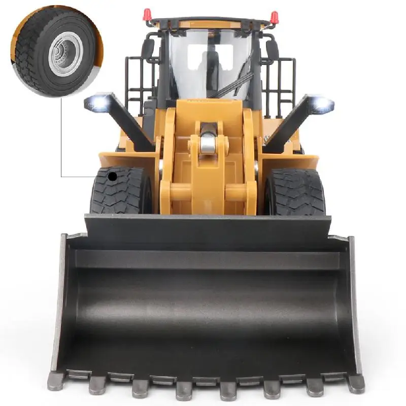 HUINA TOYS NO-662 1/24 Alloy Heavy Bulldozer Ore Truck 9-channel 2.4ghz Rc Engineering Vehicle Good Workmanship Great Design