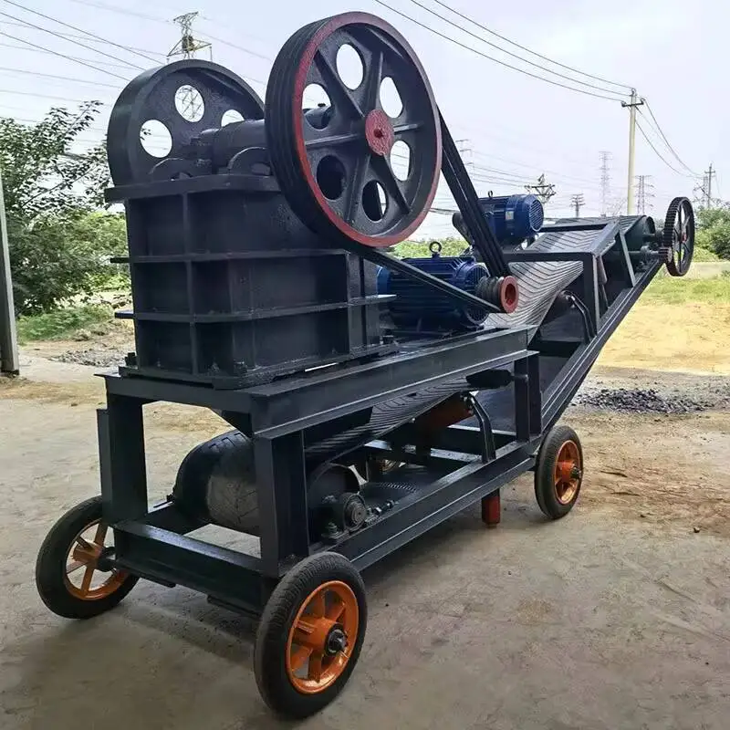 High Efficiency Advanced Mini Mobile Stone Crusher hine Por Rock Crushing Equipment