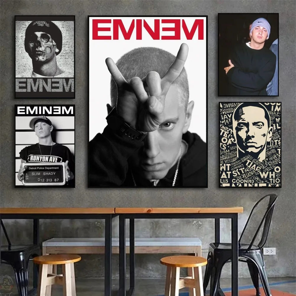مغني الراب الأمريكي ايمينيم ملصق ملصق فني طباعة بار أثاث غرفة المعيشة ديكور