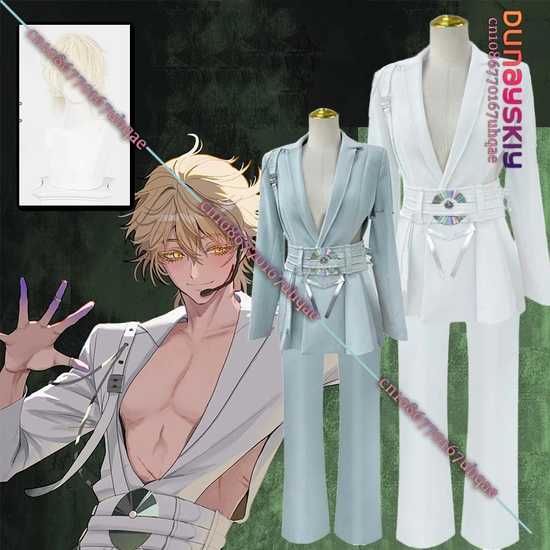 

Alien Stage Luka Cos R7 Blink gone Costume Wig Party Clothing Performance Uniform White Suit Halloween Christmas Customized