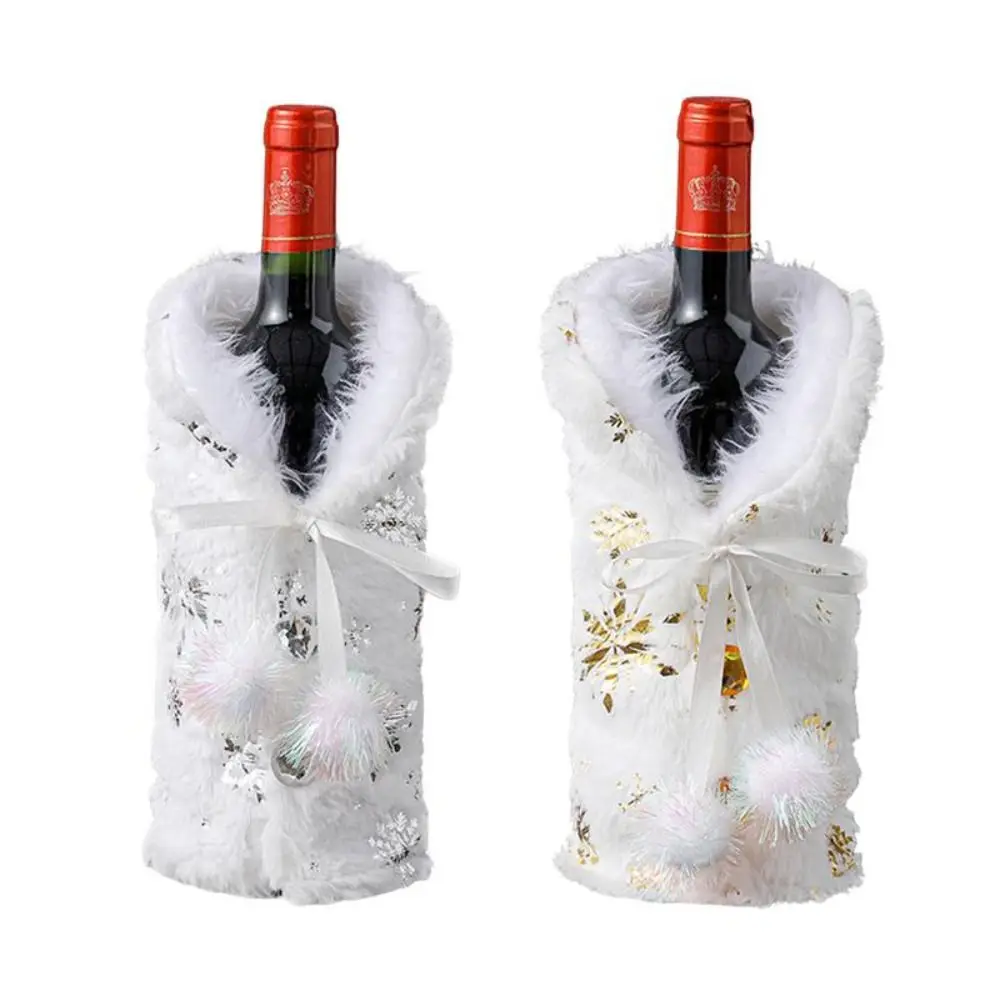 Exquisite 1Pcs Snowflake Pattern Champagne Pouch  Fabrics Wine Bottle Cover For Home Packaging Bag Wine Bag Gift Wrap