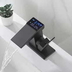 Grifo de lavabo con pantalla Digital, mezclador inteligente de baño, generación de energía hidroeléctrica