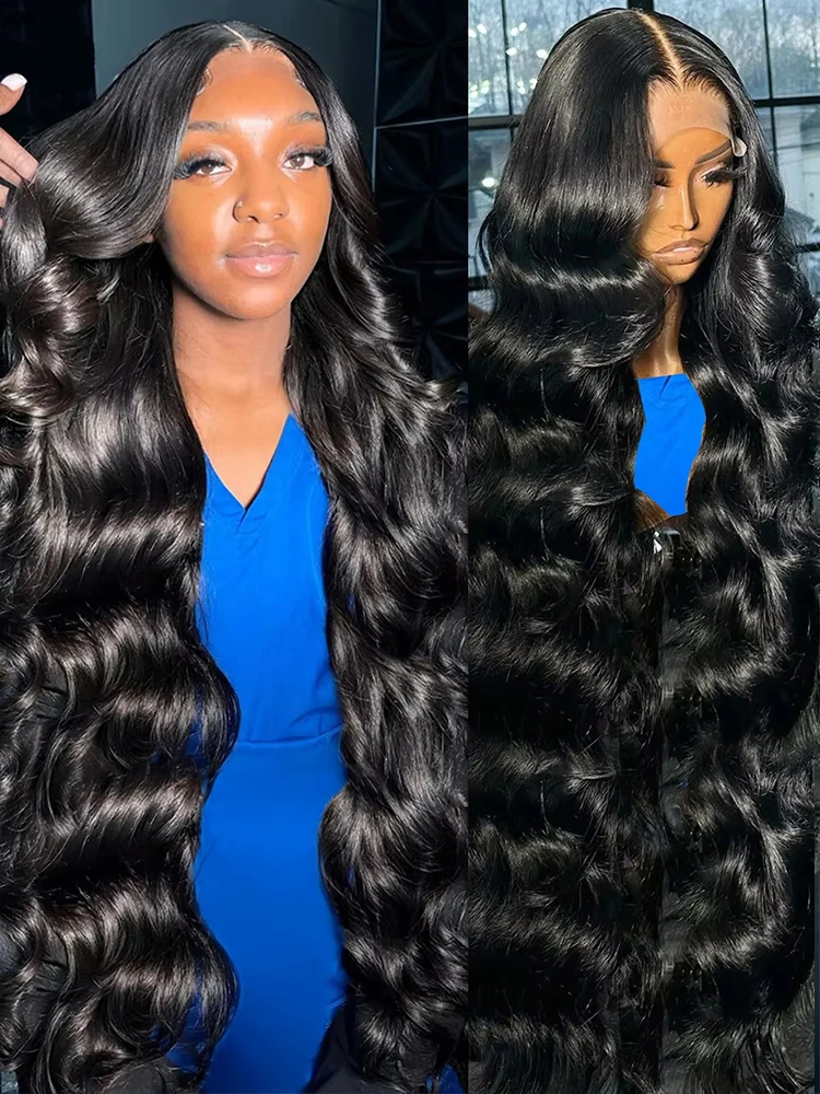 40 Inch 250 Density Body Wave Human Hair 13x4 13x6 Hd Lace Frontal Wigs Brazilian 360 Full Lace Front Human Hair Wigs For Women