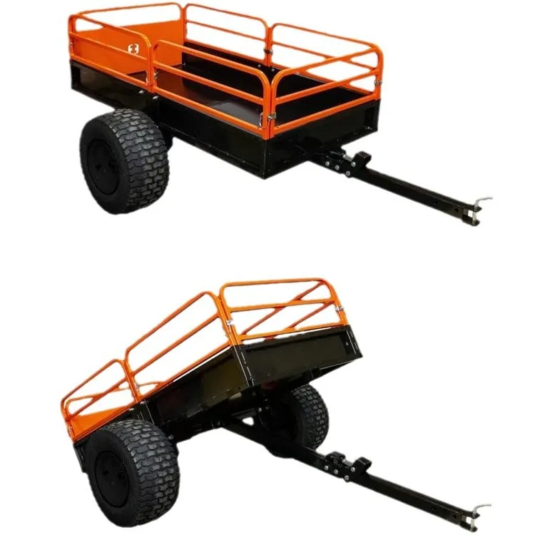 Carrito utilitario ATV con capacidad de carga de 20251500LBS, remolque de carga, remolques de jardín, carrito volquete de granja, cortacésped, remolque basculante