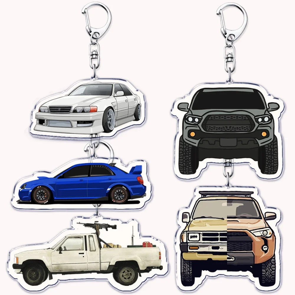 Popular Japanese Off Road Truck Car Keychains Keyring for Accessories Bag Jewelry Fans Friends Gifts