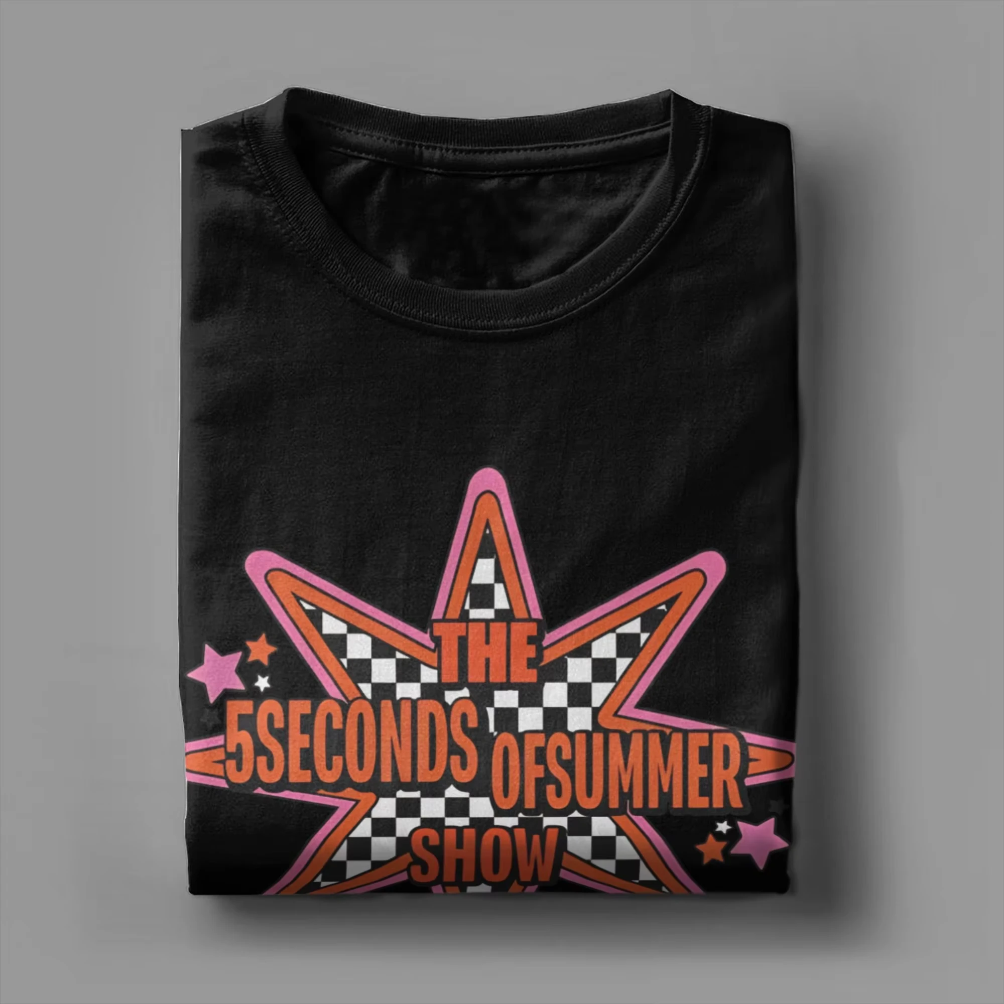 5 Seconds of Summer T-Shirt For Mens women Summer Y2K Retro T Shirts Crew Neck Harajuku Tees Plus Size Cheap Tops