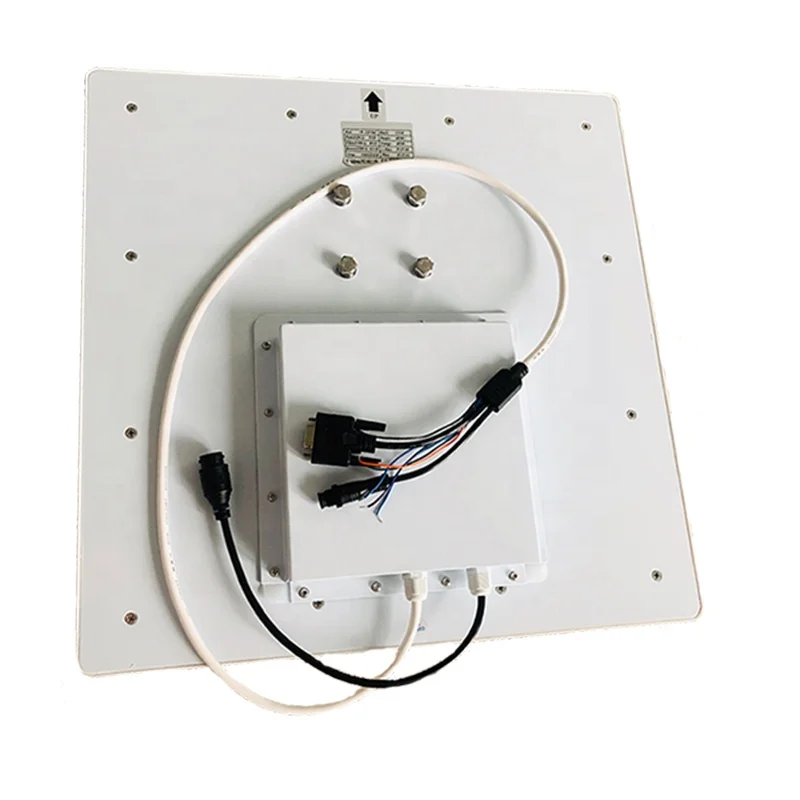 Lector RFID integrado UHF de 12m RJ45/RS232/RS485/Wiegand Lector de tarjetas RFID de largo alcance para control de acceso