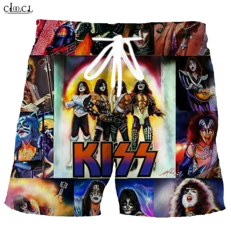 Newest Popular Metal Rock KISS Band 3D Print Men Summer Shorts Hip Hop Harajuku Beach All-match Sweatpants Drop Shipping