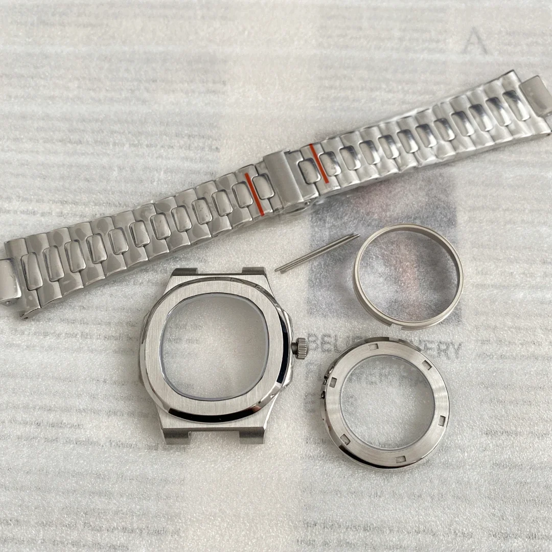 41mm NH35 Case Modified Watch Accessories Stainless Steel Case Band Dial Hands Complete Set for Nautilus NH35/36 movement