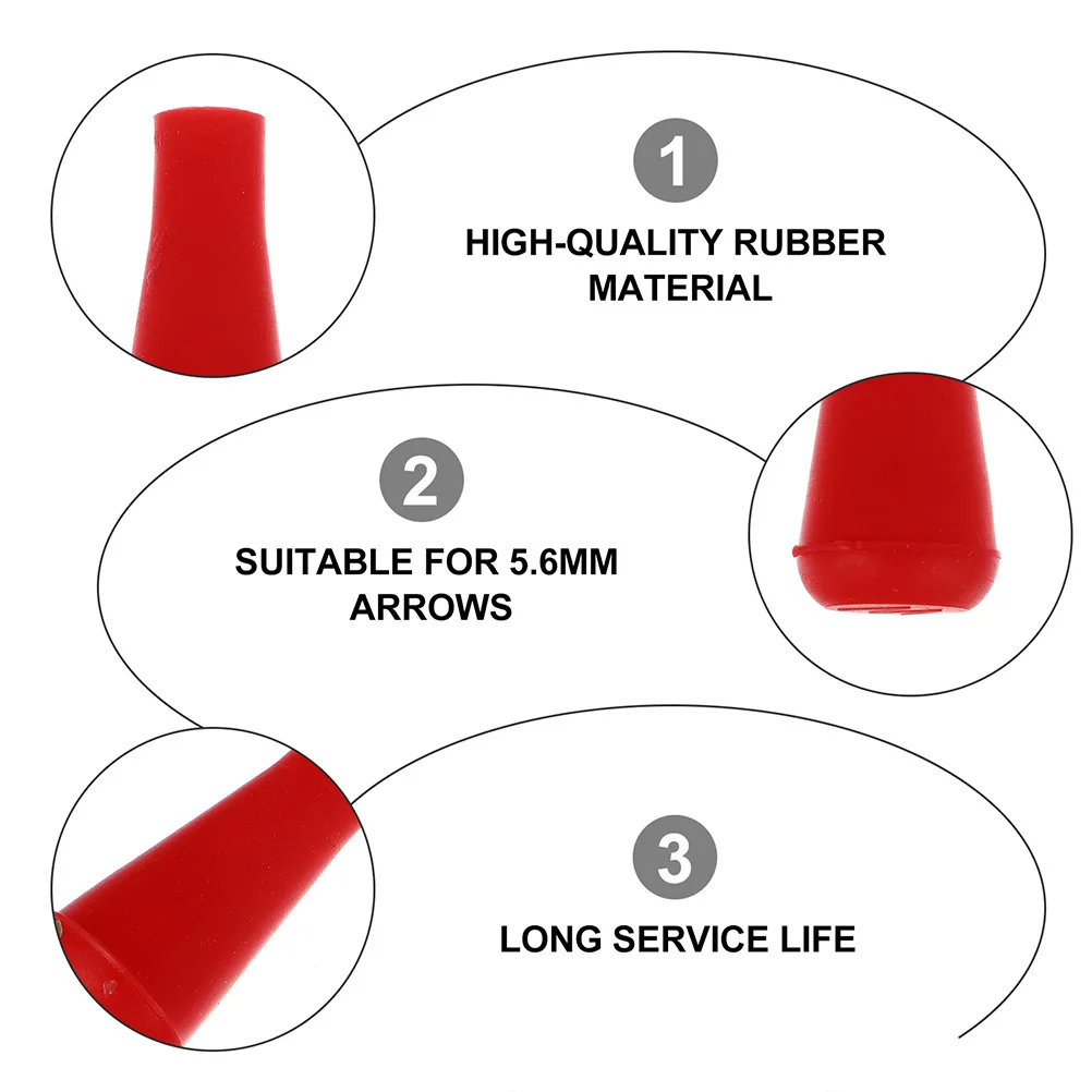 10 قطعة نصائح الرماية المطاطية حادة برودهيد لممارسة الرماية تدريب السلامة رأس السهم لخشب الألياف الزجاجية الكربون الخيزران