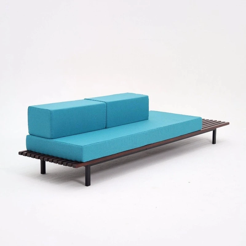 Leisure bench sofa solid wood slats backrest living room hotel use