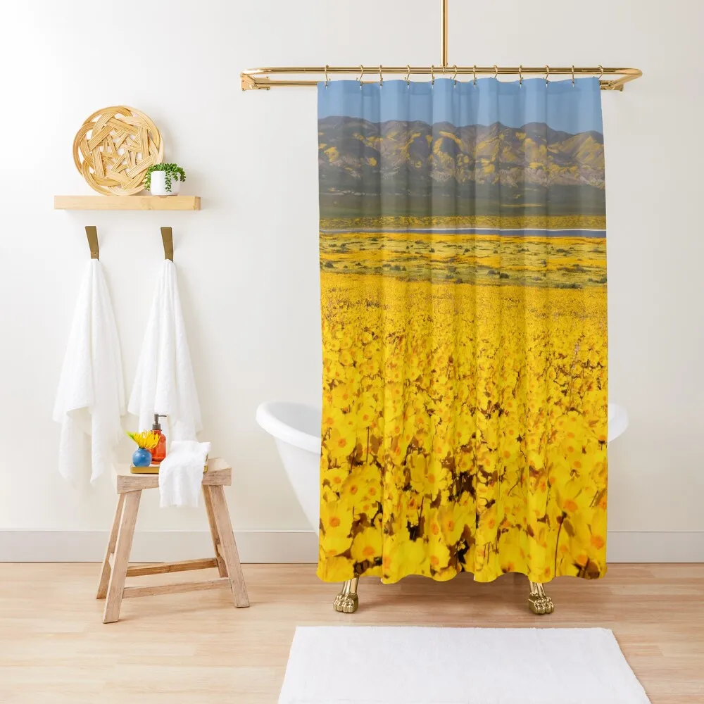 

Superbloom - Golden Fields of the Carrizo Plain Shower Curtain Cover Shower Bathroom Curtain