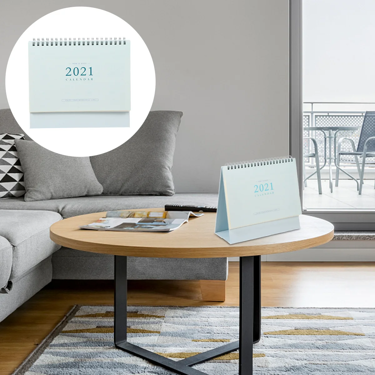 

Chic Desktop 2021 Paper Calendar Grid Space Smooth Practical Schedule Planner Office Supplies Home Bedroom Study