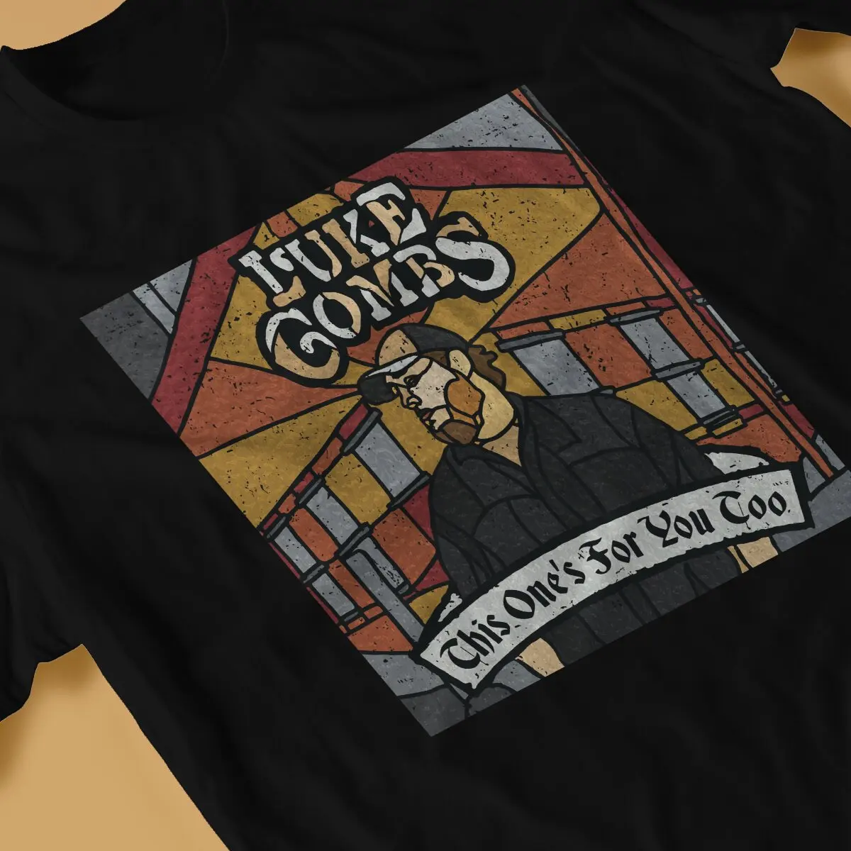 Music Album T Shirts Men 100% Cotton Novelty T-Shirts Crewneck L-Luke Combs Singer Tee Shirt Short Sleeve Clothing Printed image 4