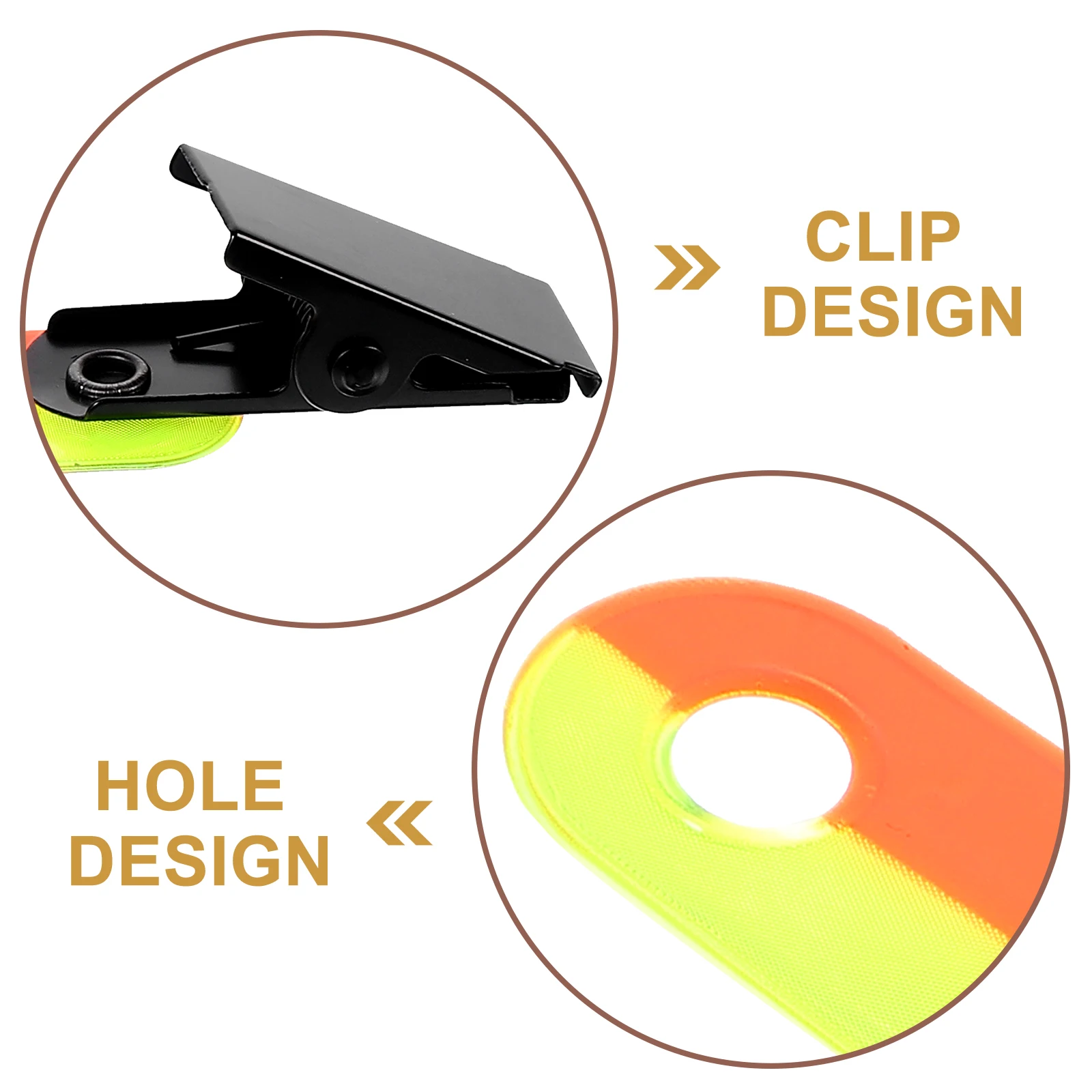 

12 Pcs Fluorescent Ribbon Clip Reflective Trail Markers for Trees Tacks Marking Reflector High Visibility Camping Accessories