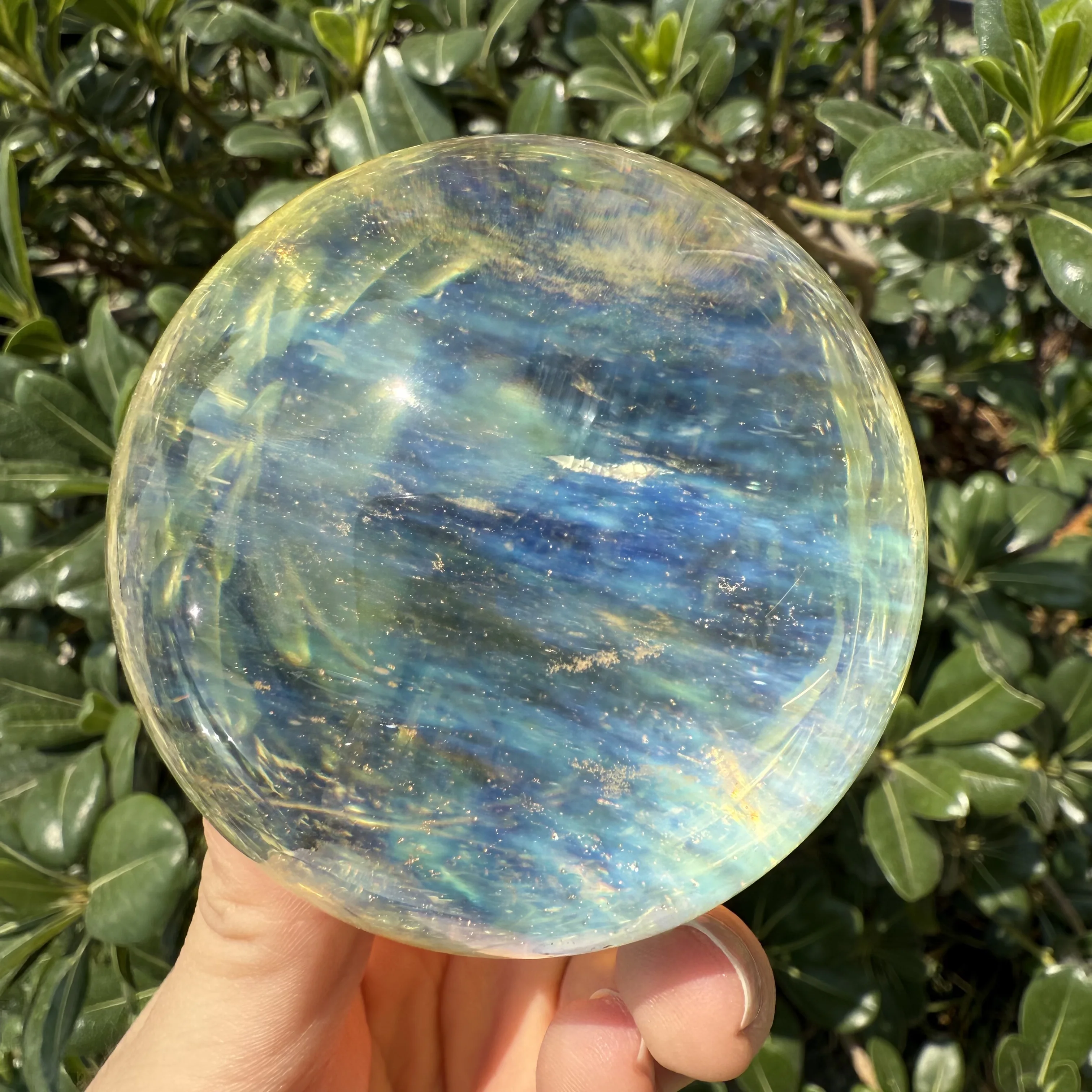Yellow Smelting Stone Quartz Treat Sphere Healing Clear Crystal Balls For Meditation