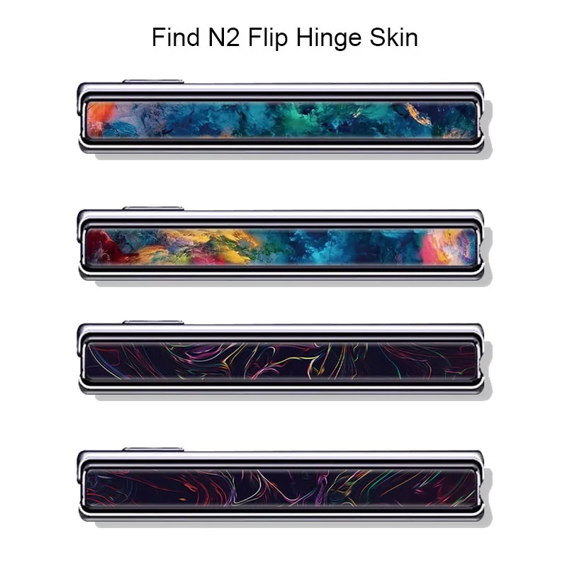 

Dazzling Hinge Skin for OPPO Find N2 Flip Side Screen Protector Film Cover 3M Border Wrap Colorful Protection Sticker