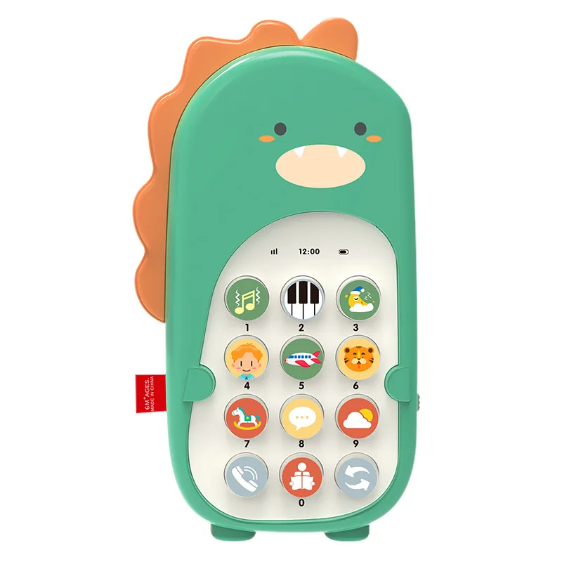 Baby Cartoon Music Mobile Phone Toy Dinosaur Soothe Sleeping Artifact Simulation Telephone Early Educational Toys Kids Gifts