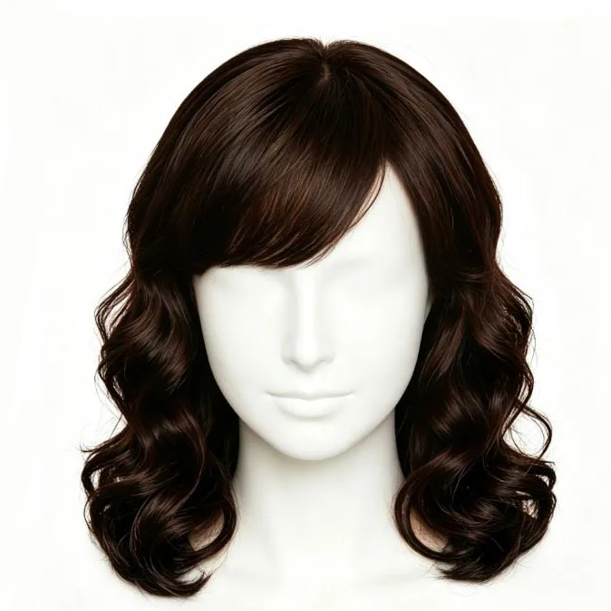 Short curly elegant temperament women's wig can be worn, breathable and non stuffy hair cover