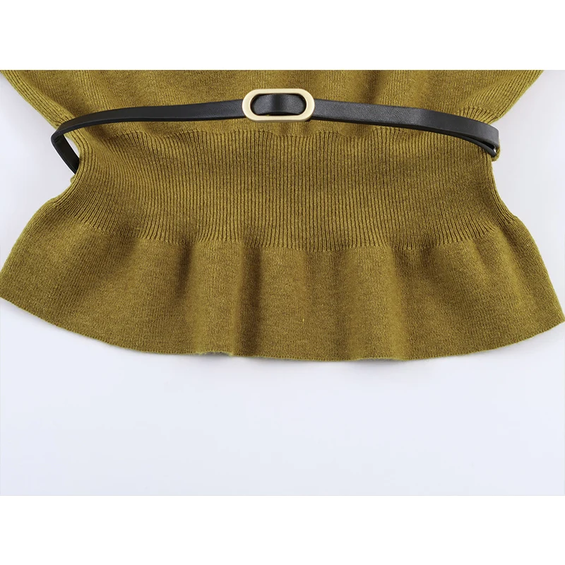 Sweter damski Tidalyf, dzianinowy, modny, dopasowany, elegancki, ciepły sweter damski, szykowna bluzka, młodzieżowy sweter na wycieczki i wakacje.