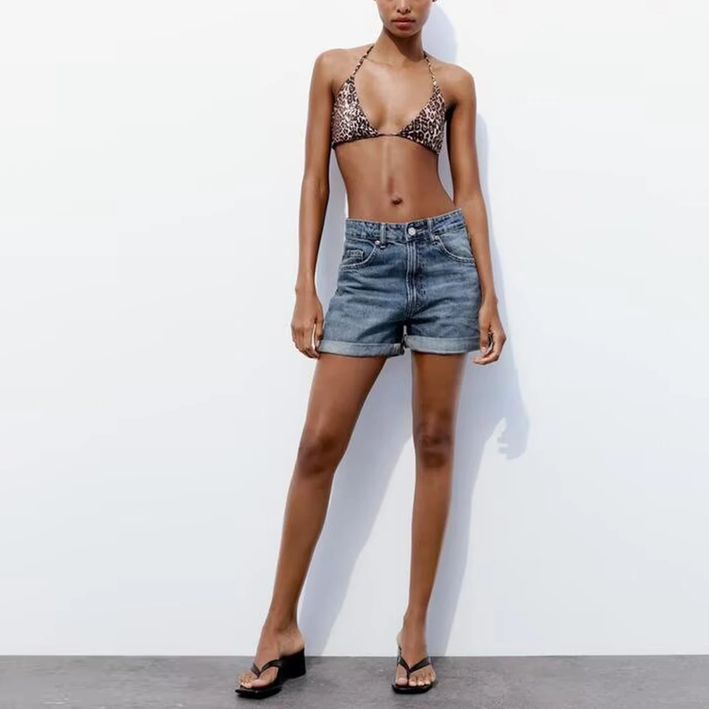 Faionable High Waist Casual Denim orts for Women Summer 2025 Personali Z Breathable Polyester Fiber Stand Fit