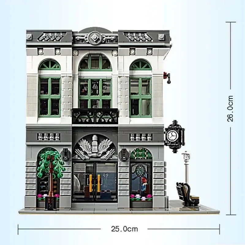 2380 ชิ้น ยุโรป House Bank ชุด Building Block Expert Assembly อิฐ 15001 10251 ของเล่นสําหรับเด็กผู้ใหญ่วันเกิด CGift ﻿