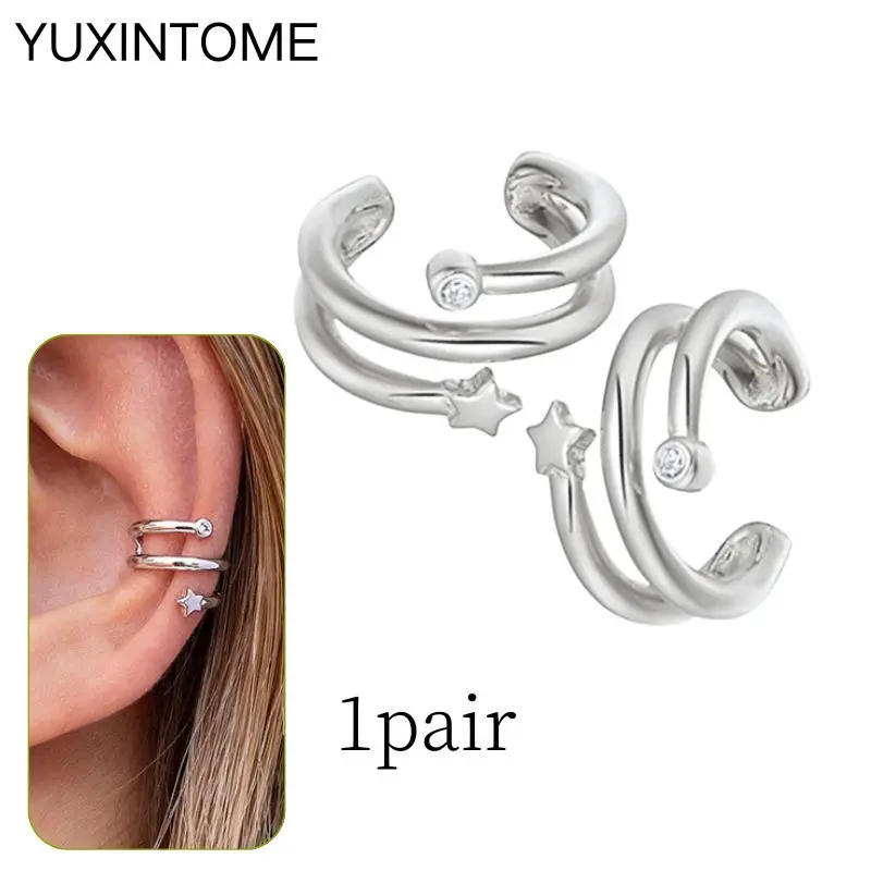 Women's 24K Gold Plated Punk Ear Cuff, No Piercing
