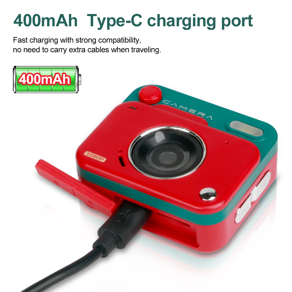 كاميرا ريترو صغيرة 1080p HD كاميرا صغيرة محمولة داخلية/خارجية مع شاشة TF بطاقة دعم فيديو هدية عيد Y6000 كاميرا رقمية #6