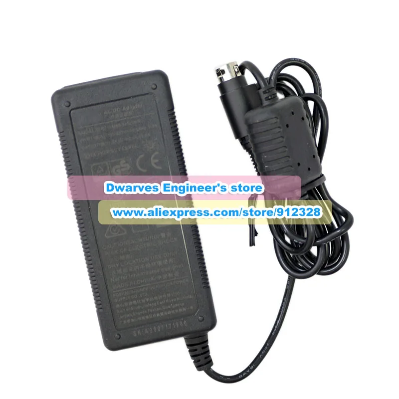 Genuine GVE GM60-240250-P GM60-240200-F GM601-240250 Ac Adapter 24V 2.5A 60W Power Supply Round With 3/4 Pins Charger