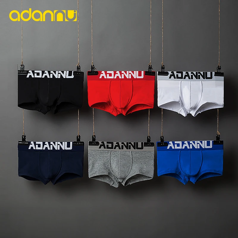 ADANNU Brand male underwear men boxers modal breathable cueca tanga comfortable underpants boxershorts calzoncillo men shorts