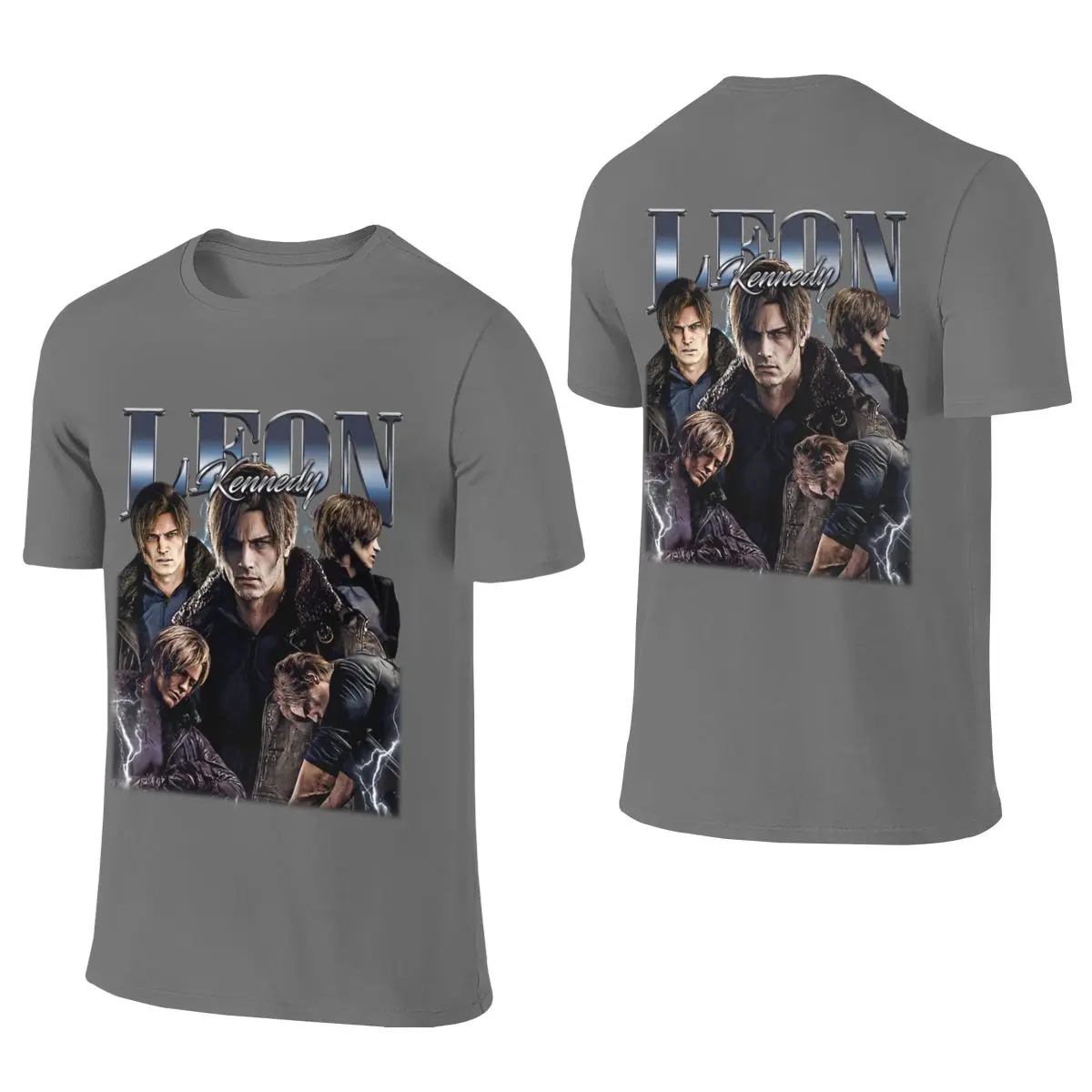 Leon Kennedy Vintage Salt Style Reversible T-shirt Niche Salt Style Designer Style Short Sleeve