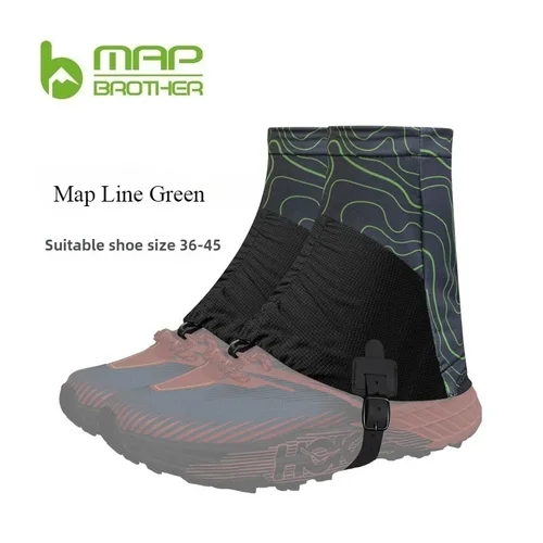 F1001 Deportes al aire libre Unisex High Running Trail Polainas Protectora Cubierta de zapato a prueba de arena para triatlón Maratón Senderismo Reflectante
